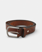 Como Italian Leather Belt | Tan | Wide | Matte Silver