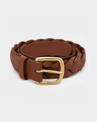 Nara Woven Leather Belt | Tan