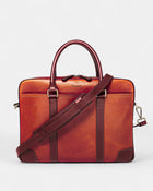 Wellington Laptop Briefcase | Tan & Brown
