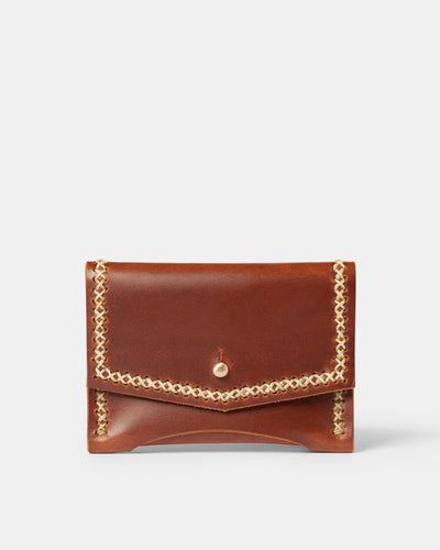 MT Siena Pouch Wallet, Wallets by Ryoko Bags Dubai. Hand Stitched, using vegetable tanned Japanese leather